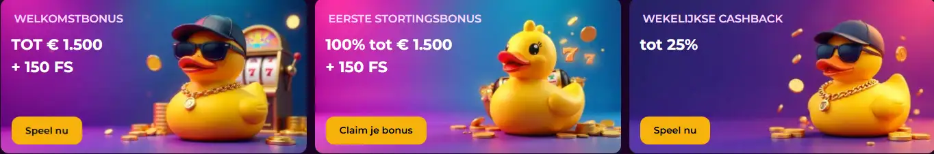 Exclusieve Duckysino bonus